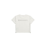 スローガンサイドストリングクロップTシャツ