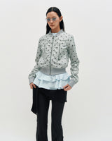 Dot Graphic Windbreaker _ GREY