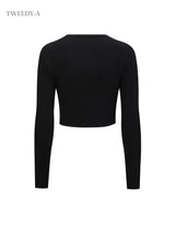 Catherine Hart one-button knit cardigan