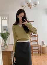 FM Daily Basic V-neck Knit (10color)