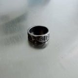 Carved Layer Wide Ring