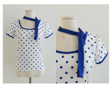 DOT TIE SCARF STRAP TOP