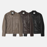 Burn Leather jacket (3color)