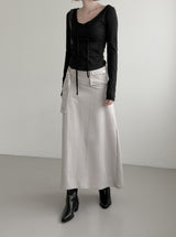 Hoodie Strap V-Neck Tee