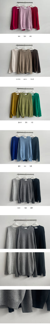 T-the-box boxy Hachi round knitwear