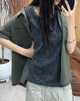 Rudil Crop-Dyed Short Sleeve Shirt
