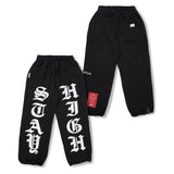 Stay High Wide Jogger Pants Black / Orange