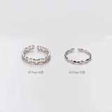 coral set ring