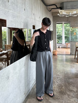 Maison two tuck banding slacks