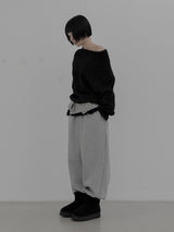 ソルドルーズフィットワンオフニットスウェットシャツ