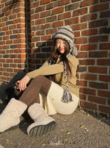 メリノウールラウンドプレミアムニットウェア