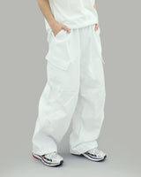 Kota Cargo Wide Pants (White)