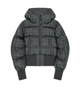 Reversible Check Padded Jacket / Charcoal