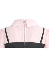 Celienne Sheer Blouse Layered Bustier Dress Long VER