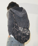 WASHED SOLAR APPLIQUE ZIP UP HOODIE