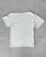 スローボタン オフショルダーTシャツ