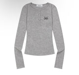 RICOA HENRY NECK SLIM FIT LONG SLEEVE T (4COLOR)