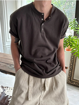 [S/S] Thin golgi henry neck half knit t-shirts(5color)