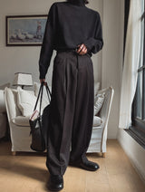 Chief Deep Pintuck Wool Slacks