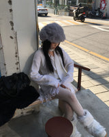 タッセルマフラーニット
