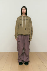 LUNA WASHING VINTAGE GRAPHIC HOODIE [LIGHT KHAKI]