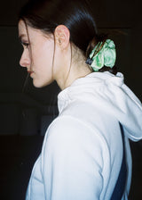 Wave Pearl Satin Scrunchie_Light Green