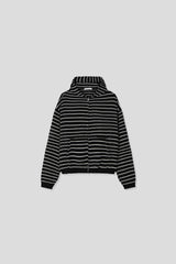 Stone Striped Zip Hoodie