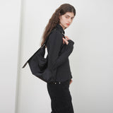 [Haesu Collaboration] Contour Belted Bag (Nylon Black)