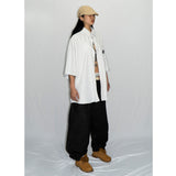 ストライプ半袖シャツ (BLACK)