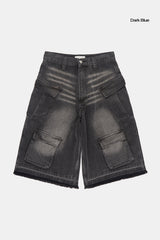 Onyx bermuda cargo denim pants