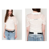 SEE-THROUGH COLLAR HALF KNIT (SKY BLUE)