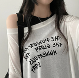アリングレタリングショルダー長袖Tシャツ