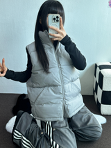 B-CASIC FIT PADDINF VEST💚🩶🖤🤍🤎6COLOR