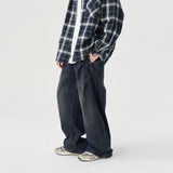 TopBasics Work Washed Barrel Leg Denim Pants