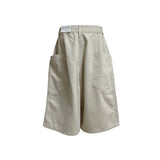 (2color) Wrap Around Pocket Wide Bermuda Pants