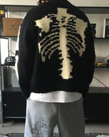 BT Skull Jagard Cowichan Knit Zip-Up (2C)