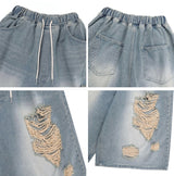 Arpa Damaged Bermuda Denim Pants