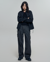 CURVE NYLON WIND BREAKER Black