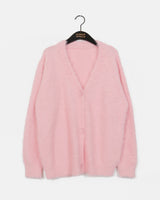 Mozel Wool Angora Oversized-Fit Cardigan