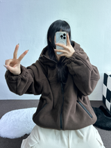 OVERFIT FLEECE ZIP-UP💛🤎🖤 - 3 COLORS