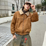 peanut wool suede jacket