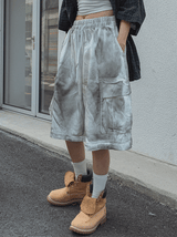 ペイントワイドビッグカーゴハーフパンツ