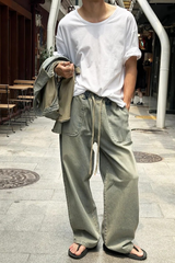 [S/S]ルーズフィットUネック半袖Tシャツ(4color)