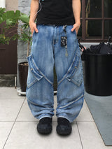 スケレーダーカーゴデニムパンツ(light blue)