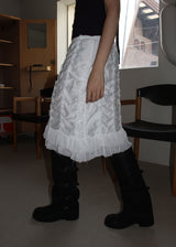 LACE PURE MIDI SKIRT (2color)