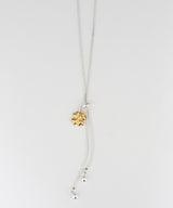 Ribbon clover necklace G (925 silver)