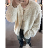 [F/W]ウールヘアリーアンゴラファーカーディガン(3color)