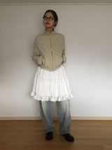 light sand denim wide long pants