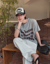 バタープリントショートスリーブTシャツ