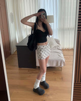 Dot mini skirt